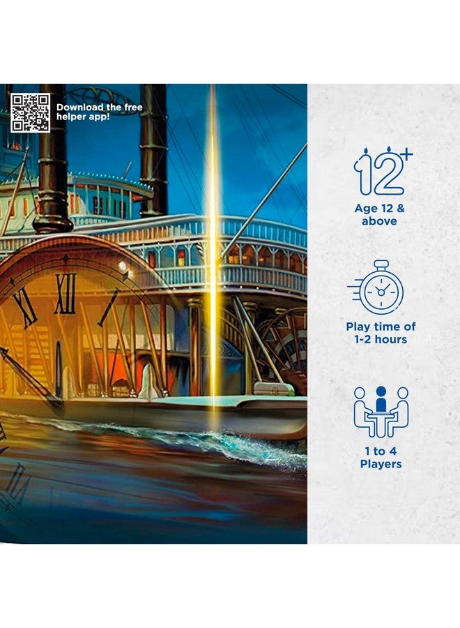 Thames & Kosmos ثيمز وكوسموس إكزيت: سرقة على نهر المسيسيبي | لعبة غرفة الهروب في صندوق | إكزيت: اللعبة لعبة كوسموس | تجربة غرفة الهروب المنزلية المناسبة للعائلة، قائمة على البطاقات لـ 1 إلى 4 لاعبين، أعمار 12 وما فوق - Image 2