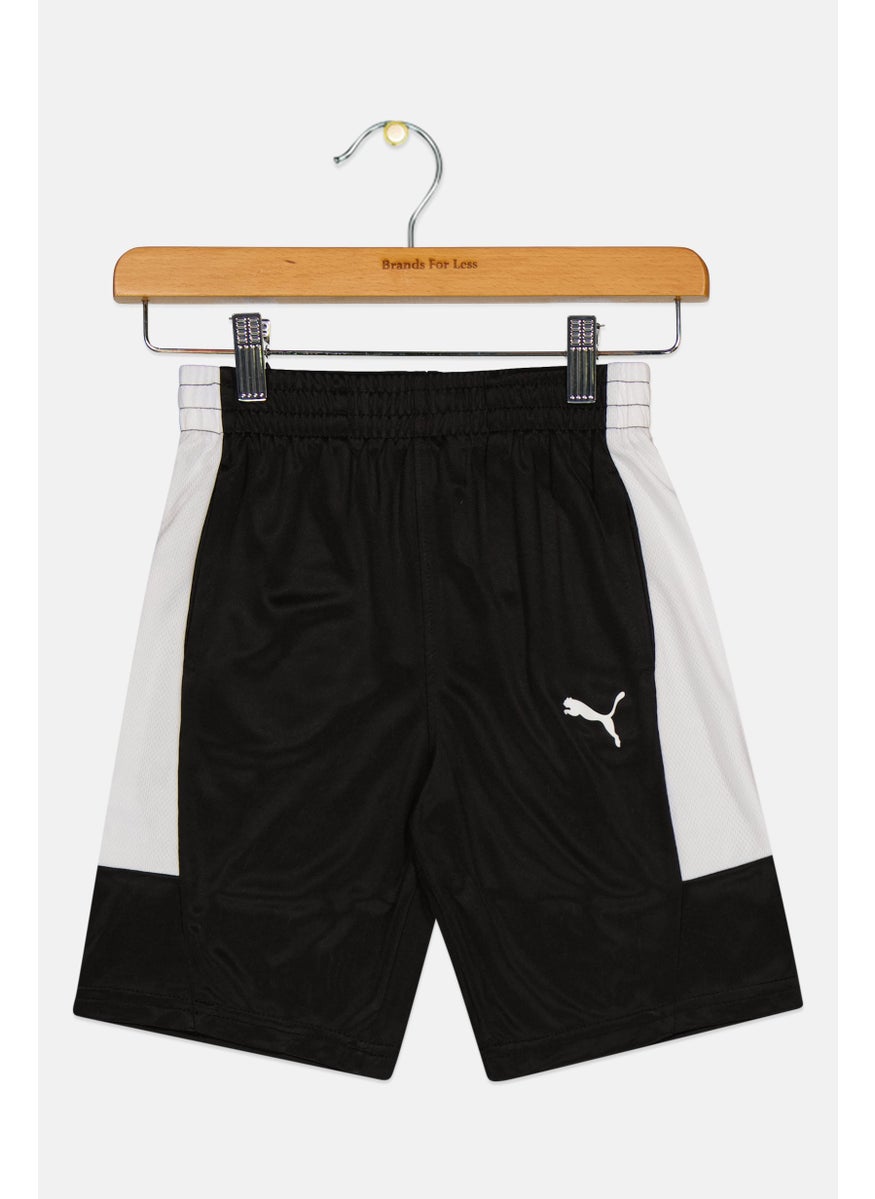 PUMA Kids Boy Brand Logo Training Shorts, Black  - Image 1