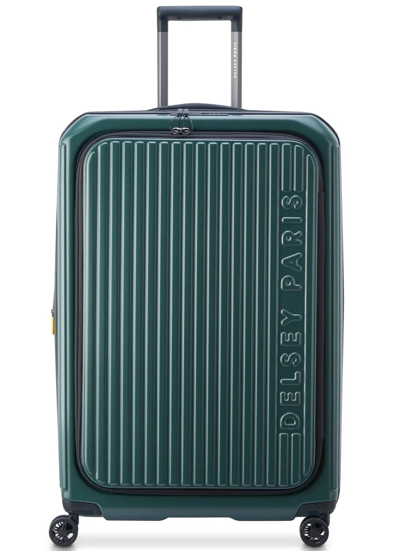 ديلسي _باريس حقيبة سفر سيكورتايم زيب  سم بعجلات قابلة للتوسيع وفتحة علوية - أخضر داكن
