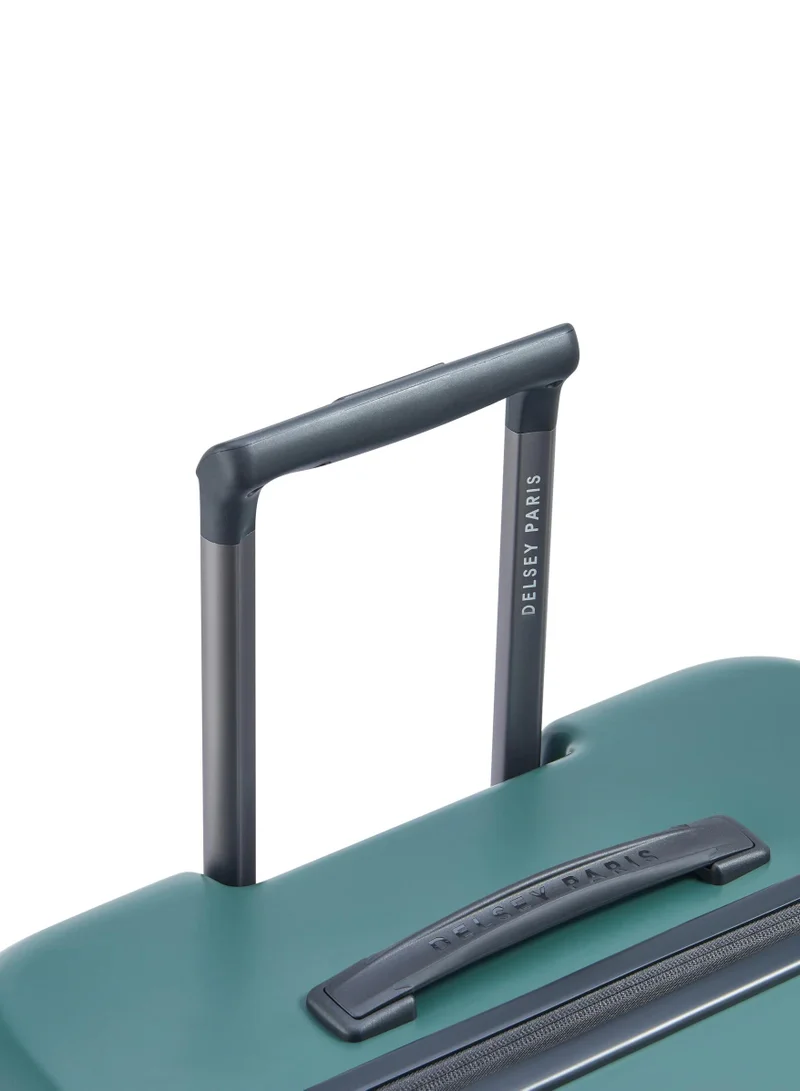 DELSEY Paris  securtime zip 2.0 - 77 cm top opening medium 4-double wheeled expandable check-in luggage trolley - deep green  | Best Price UAE