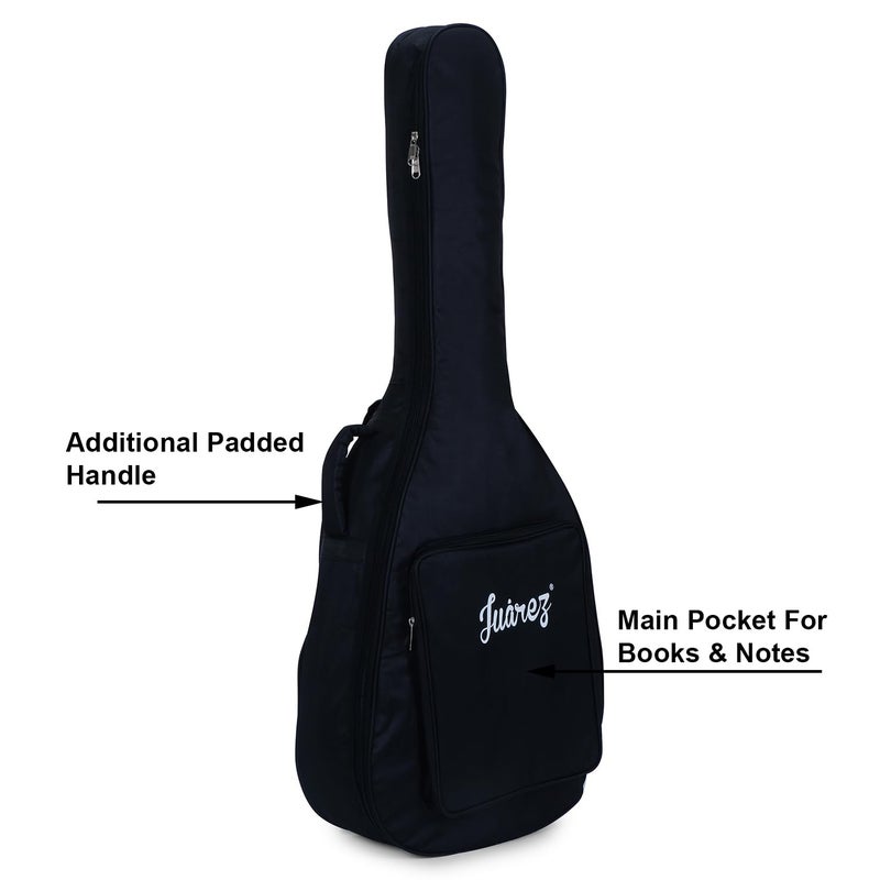 Juarez JRGB90 Acoustic Guitar Bag Compatible With 38; 39; 40; 41; Inches Guitar Like - Fender; Yamaha; Cort; Ibanez; Xtag; Ashton; Kadence; Vault; Givson other Brands. (Black) - Image 5