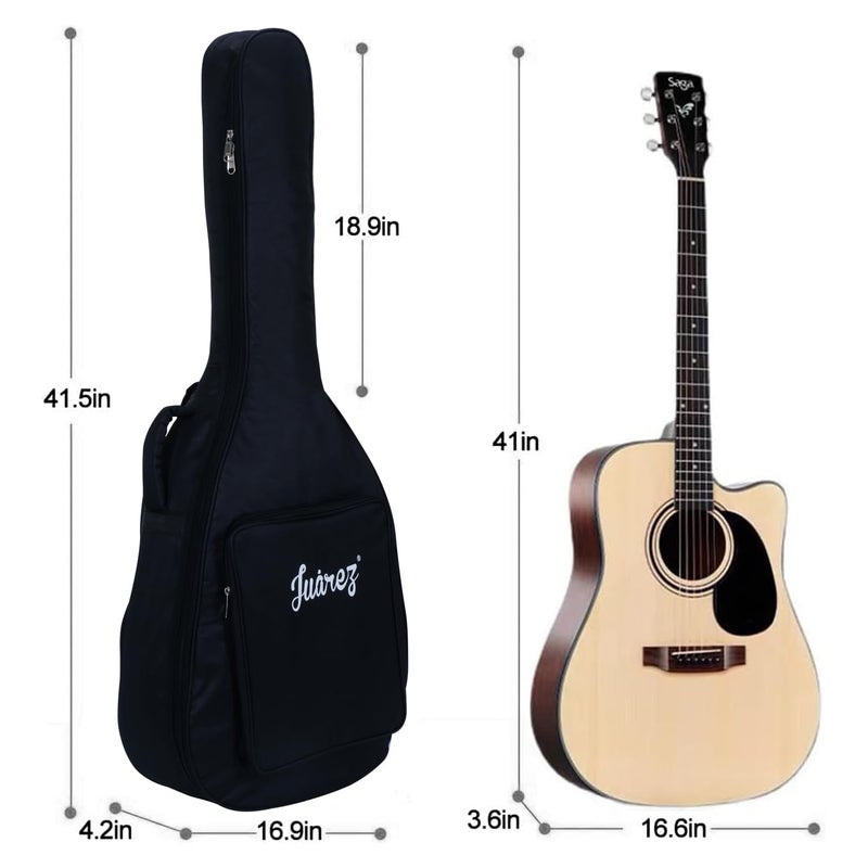 Juarez JRGB90 Acoustic Guitar Bag Compatible With 38; 39; 40; 41; Inches Guitar Like - Fender; Yamaha; Cort; Ibanez; Xtag; Ashton; Kadence; Vault; Givson other Brands. (Black) - Image 3