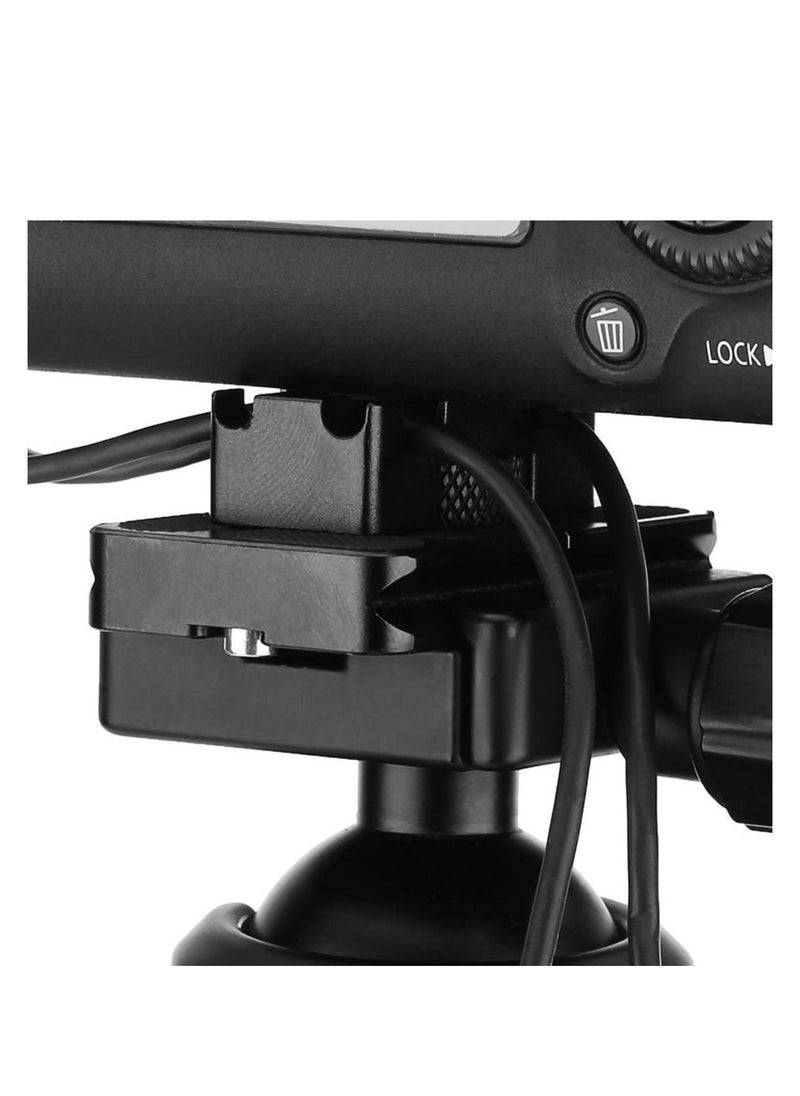 Y&D - Camera Cable Tether Block, Aluminum Alloy DSLR Digital Lock Clip Protector,Clamp for Camcorder Cables Connection and Port Protect(Black) - Image 1