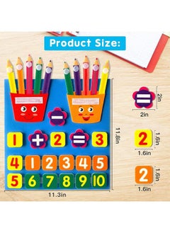 Generic Color Pencil Felt Learning Board Addition And Subtraction Finger Diy Children's Early Education Educational Toys Felt Busy Board 