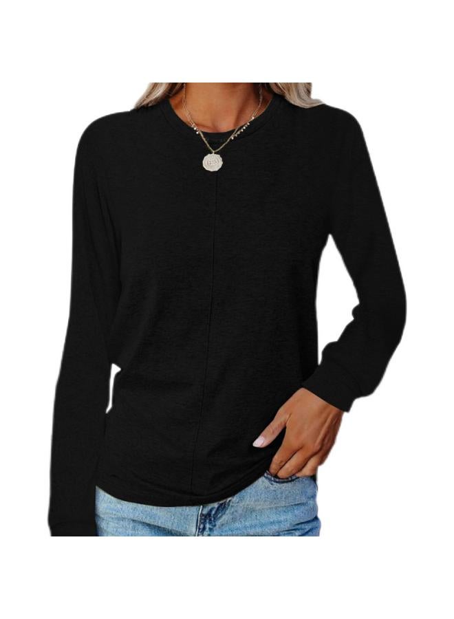 Of European And American Women's Clothing Autumn And Winter New Long Sleeve Round Neck T-shirt Sweater Base Shirt