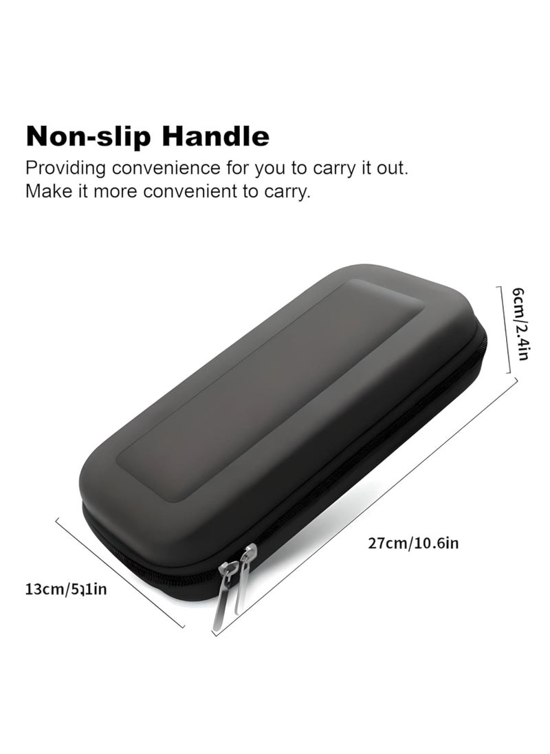 Case for Nintendo Switch OLED Model 2021 & Switch 2017 with 8 Game Card Holders, Hard Portable Travel Bag Protective Pouch for Nintendo Switch Console and Accessories -Black