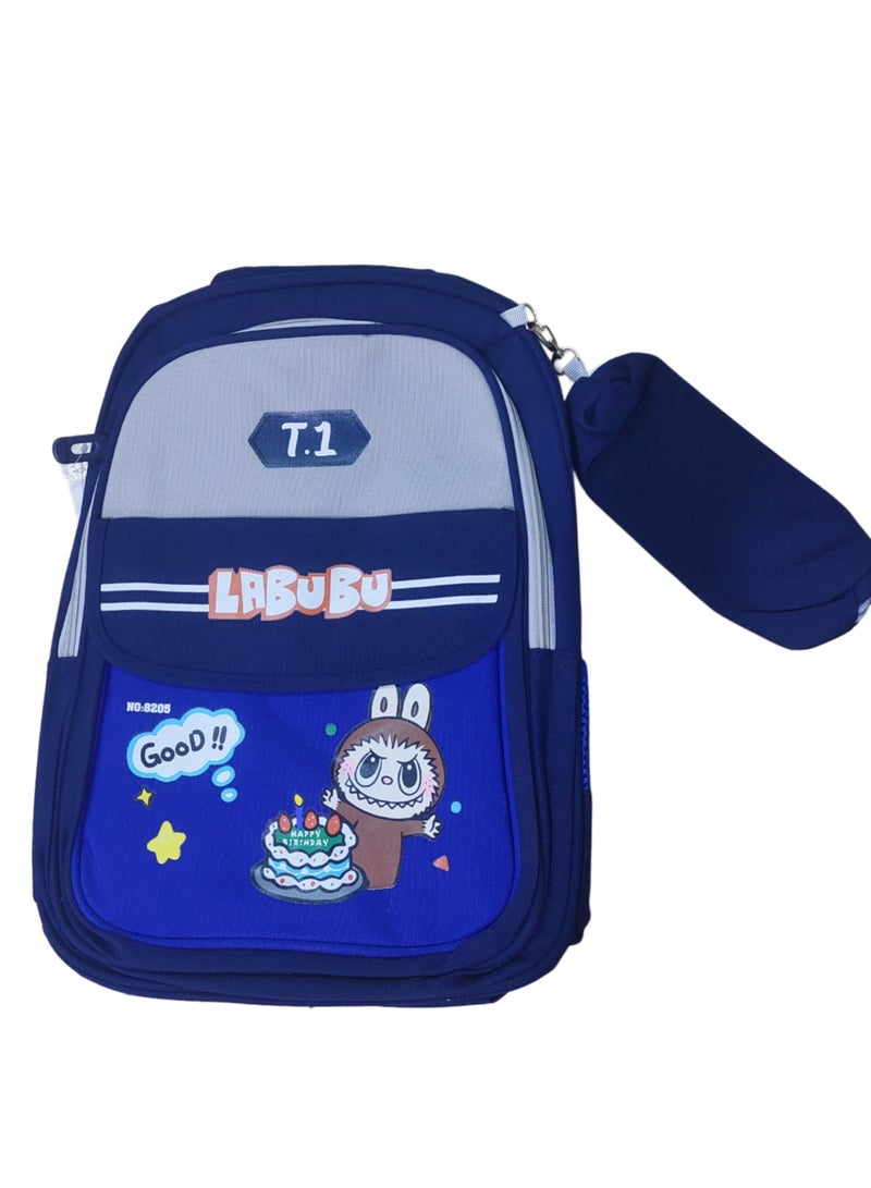 School kids high quality labubu backpack bag with pencil case - Image 2