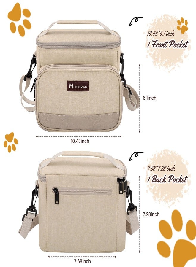 Modoker All-in-One Dog Travel Bag Airline Approved Pet Cat Tote Organizer for Weekend Trips, 2 Bowls, 2 Food Containers & Feeding Mat - Image 4