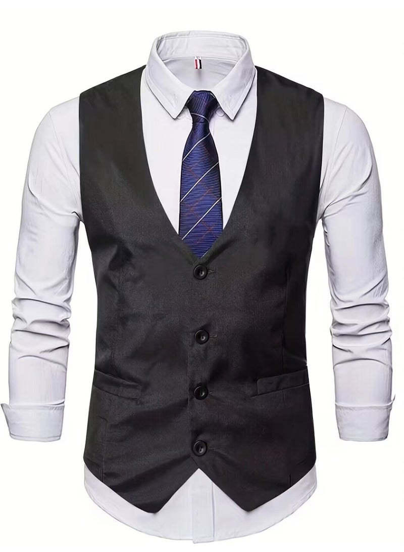 Shougu New Fashionable Casual Men's Suit Vest - Image 1