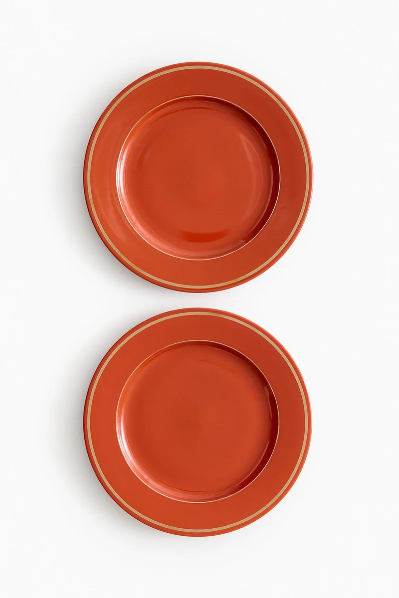 H&M 2-pack porcelain dinner plates