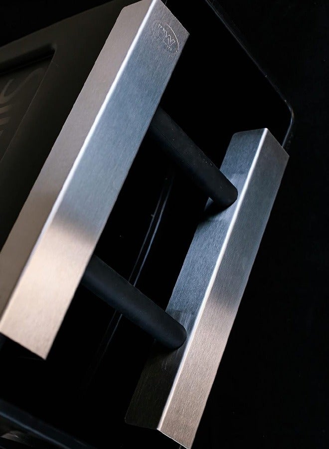 Rattleware "Rattleware Stainless Steel Espresso Knock Chute (15” x 11”) – Heavy Duty Double-Sided Grounds Knock Box, Perfect for Slim Jim Garbage Can – Essential Barista Tool for High-Volume Environments  " - Image 2