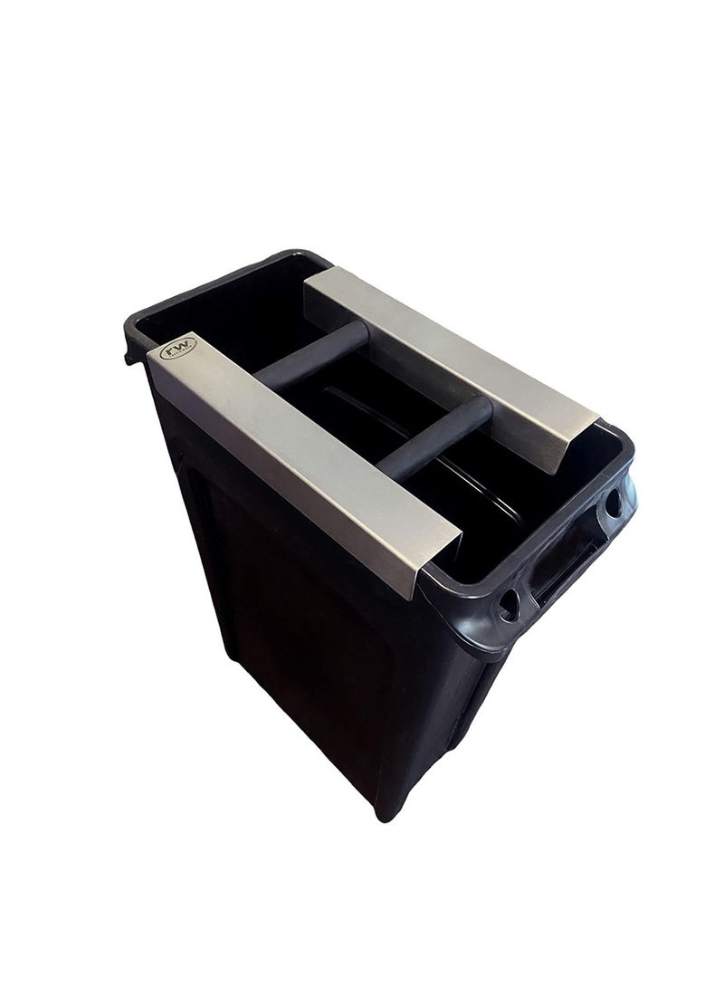 Rattleware "Rattleware Stainless Steel Espresso Knock Chute (15” x 11”) – Heavy Duty Double-Sided Grounds Knock Box, Perfect for Slim Jim Garbage Can – Essential Barista Tool for High-Volume Environments  " - Image 5