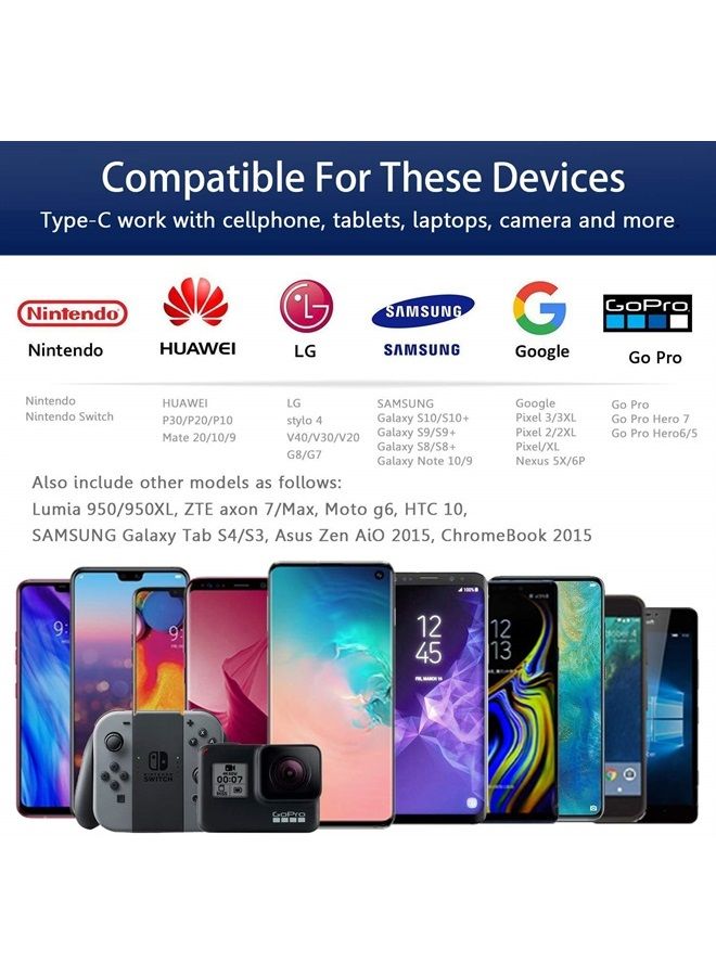 MATEIN USB C Cable 15ft, Extra Long USB Type C Fast Charging Cable Durable Nylon Braided USB A to USB C Cable Compatible with Samsung S10/S9/S8/S7/S20/A10/A20/A50/A51/Note9/Note8, LG V50 V40 V20, Black - Image 4
