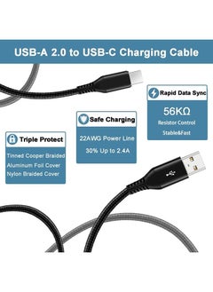 USB C Cable 15ft, Extra Long USB Type C Fast Charging Cable Durable Nylon Braided USB A to USB C Cable Compatible with Samsung S10/S9/S8/S7/S20/A10/A20/A50/A51/Note9/Note8, LG V50 V40 V20, Black - pzsku/ZFF8EF179A9AF92F579A1Z/45/_/1687640043/107c6ef4-0106-4ff5-9fbb-97bc032b96ad