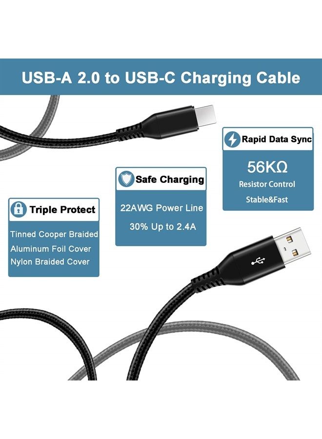 MATEIN USB C Cable 15ft, Extra Long USB Type C Fast Charging Cable Durable Nylon Braided USB A to USB C Cable Compatible with Samsung S10/S9/S8/S7/S20/A10/A20/A50/A51/Note9/Note8, LG V50 V40 V20, Black - Image 3