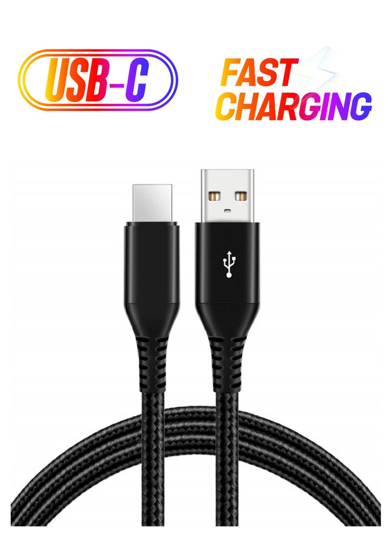 MATEIN USB C Cable 15ft, Extra Long USB Type C Fast Charging Cable Durable Nylon Braided USB A to USB C Cable Compatible with Samsung S10/S9/S8/S7/S20/A10/A20/A50/A51/Note9/Note8, LG V50 V40 V20, Black - Image 1