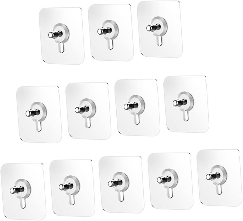 COHEALI 20 قطعة خطافات حائط لاصقة خالية من المسامير والآثار، حامل متين للحمام والمنزل - Image 2