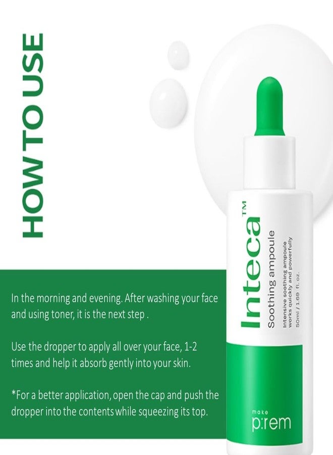 MAKEP:REM MAKE P:REM INTECA Soothing Ampoule, Intensive Skin-Calming and Moisturizing Serum, 2.9x Faster Calming Effect, EVE VEGAN, Korean Skin Care, 50ml, 1.69 Fl. Oz. - Image 5