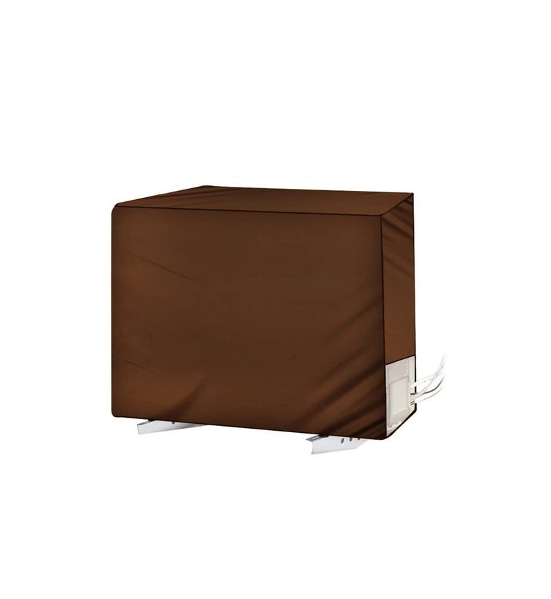 Da Anushi Split AC Cover Set of Indoor and Outdoor Unit for 1.5 Ton Capacity Attractive Digital Prints/Dustproof/Water Resistant (Brown Beige Flower) - Image 3