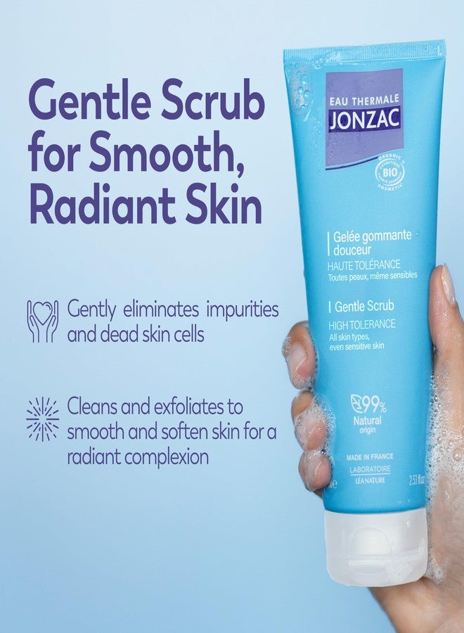 JONZAC Eau Thermale Jonzac Organic Gentle Face Scrub with Perlite Beads – Smooth Radiant Complexion – Sensitive Skin Approved – Dermatologically Tested – Vegan Formula – 2.54 Fl Oz - Image 2