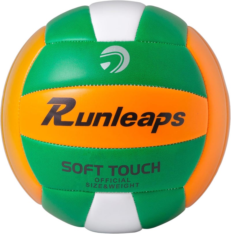 Runleaps Beach Volleyball Official Size 5 Soft Waterproof Volleyball Sand Sports PU Ball for Indoor, Outdoor, Pool, Gym, Training - Image 1