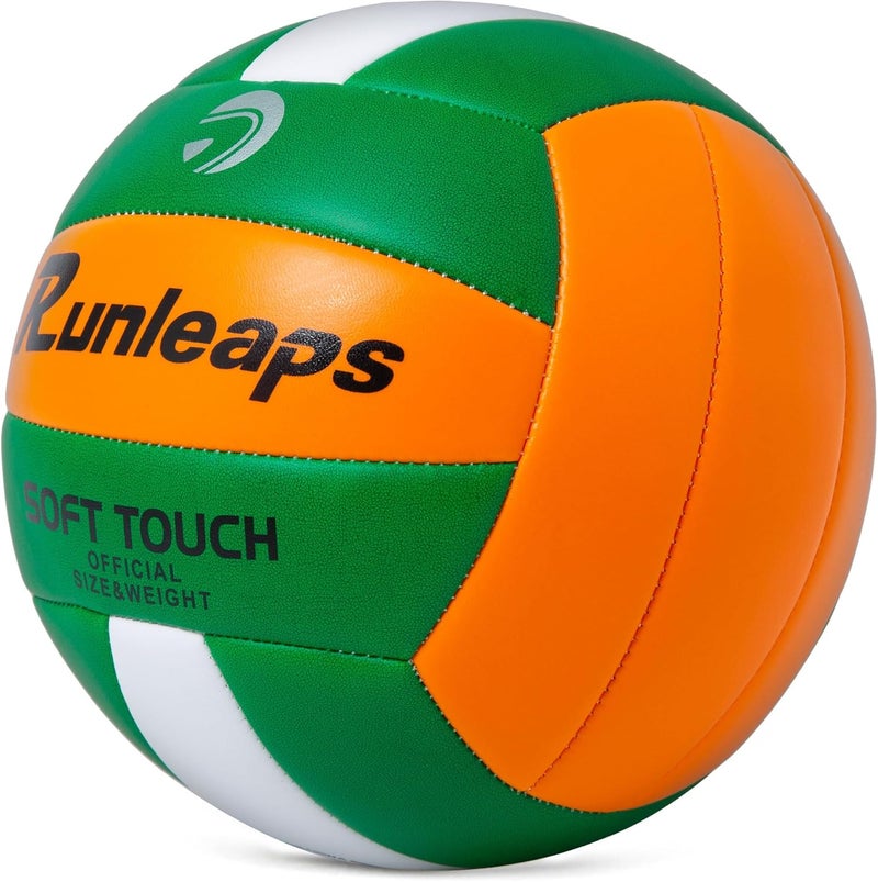 Runleaps Beach Volleyball Official Size 5 Soft Waterproof Volleyball Sand Sports PU Ball for Indoor, Outdoor, Pool, Gym, Training - Image 2