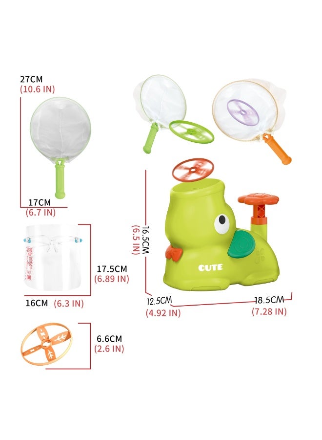 BEBEGO Kids Outdoor Pop-Up Flying Disc Launcher Toy with Cute Elephant Design, Foot Pedal Operated Disk Shooter for Children 3-6 Years Old, Durable ABS Material, Safe Soft Edges, Ideal for Christmas and New Year Festivities - Family Backyard and Park Play Fun - Image 5