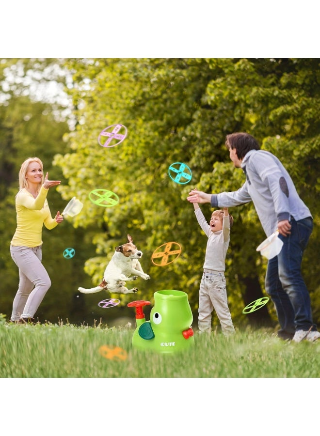 BEBEGO Kids Outdoor Pop-Up Flying Disc Launcher Toy with Cute Elephant Design, Foot Pedal Operated Disk Shooter for Children 3-6 Years Old, Durable ABS Material, Safe Soft Edges, Ideal for Christmas and New Year Festivities - Family Backyard and Park Play Fun - Image 3