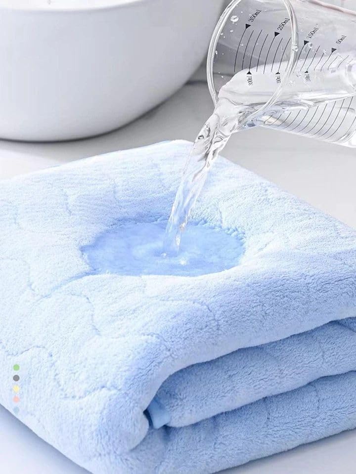 Reexplore Super Absorber Light Weight Microfiber Bathing Towel Soft Quick Dry Bath Towel for Men & Women with Hand Towel Combo -70 x 140cm + 35 X 70 cm, 350 GSM (1 Bath Towel + 1 Hand Towel) - Image 3