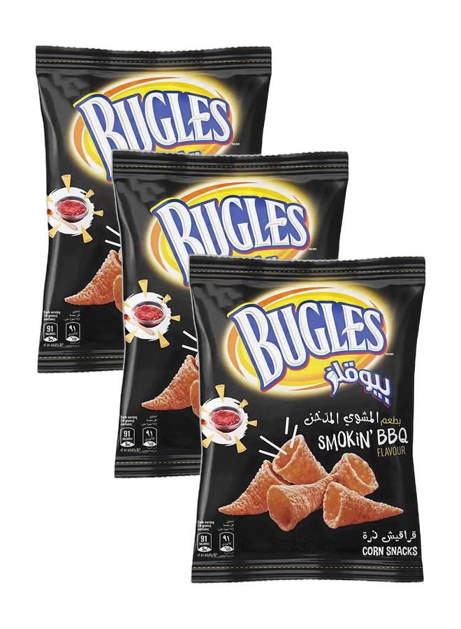 Bugles Corn Snack Smokin BBQ, 125 g, Bundle of 3 - Image 1