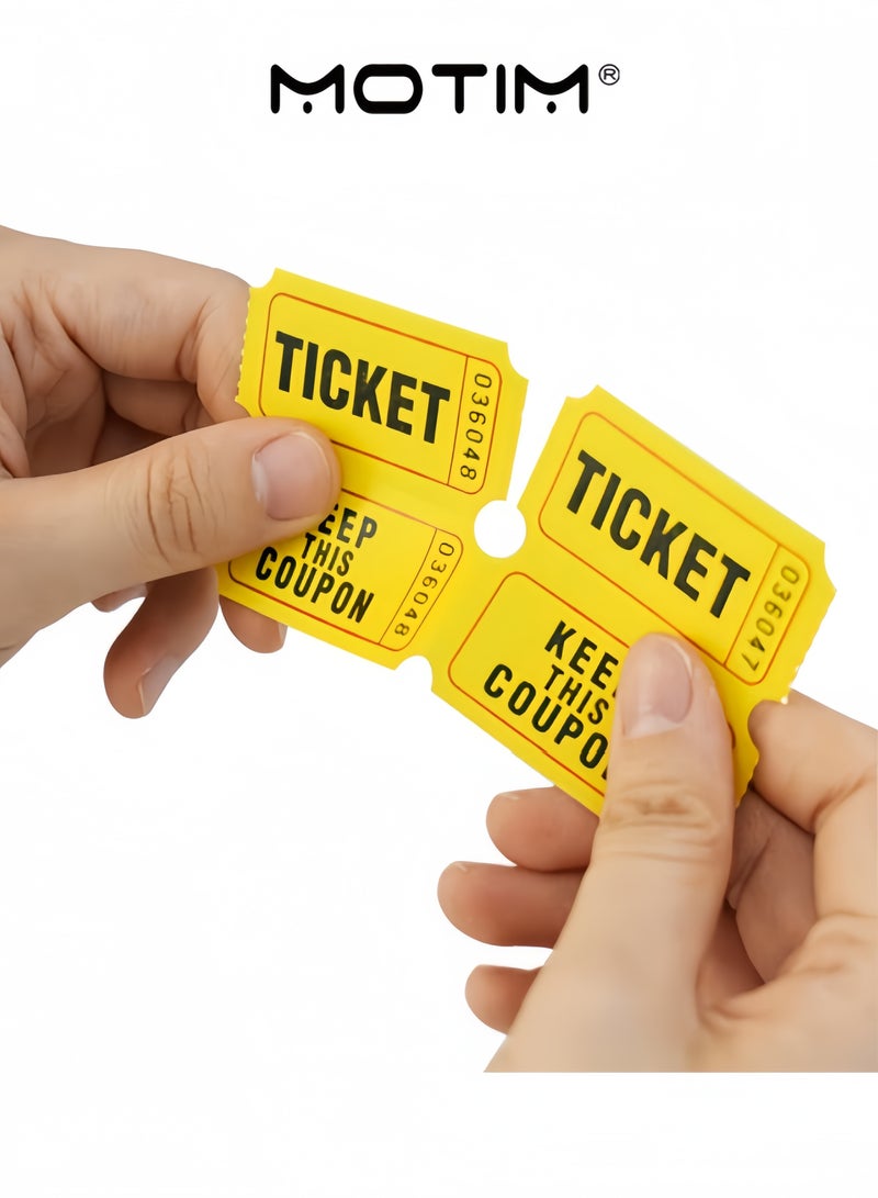 Motim 3 Set Raffle Tickets 50/50 Double Roll of 1000 Premium Quality Easy Tear Paper for Events & Fundraiser & Entry & Class Rewards (Red, Yellow, Green) - Image 4