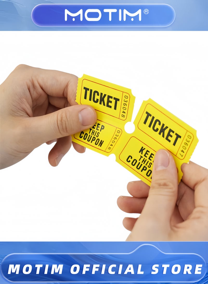 Motim 3 Set Raffle Tickets 50/50 Double Roll of 1000 Premium Quality Easy Tear Paper for Events & Fundraiser & Entry & Class Rewards (Red, Yellow, Green)  - Image 4