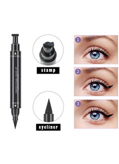 Dual Ended Black Liquid Eyeliner - 2 In 1 Winged Cat Eye Stamp & Felt-Tip Eyeliner Pen, Waterproof, Long Lasting And Smudge Proof Eye Makeup Tool For Women - pzsku/ZFF8F512421E4A02AC07CZ/45/_/1734437585/59e0293c-ef55-4c58-8139-0baa283776ca