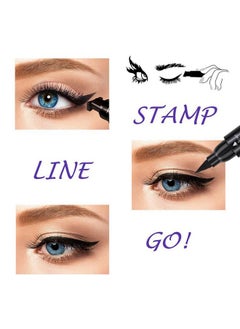 Dual Ended Black Liquid Eyeliner - 2 In 1 Winged Cat Eye Stamp & Felt-Tip Eyeliner Pen, Waterproof, Long Lasting And Smudge Proof Eye Makeup Tool For Women - pzsku/ZFF8F512421E4A02AC07CZ/45/_/1734437658/4c14e4ff-d339-4186-82b8-093843e0f64b