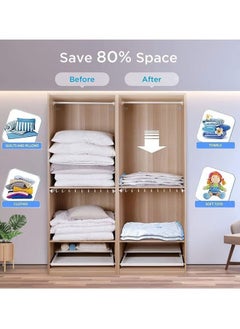 تخيل حقيبة تخزين فراغ مكونة من 7 قطع مع طقم مضخة شفط شفاف / أزرق / أصفر 70x100 سم  - Image 3