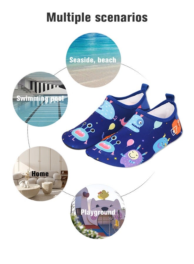 GROIC 1 Pair Water Shoes Barefoot Beach Pool Shoes Quick-Dry Aqua Socks Slip-on for Kids, Lightweight Non-Slip Water Sport, Beach Swim Walking Exercise Shoes for Boys Girls  - Image 5