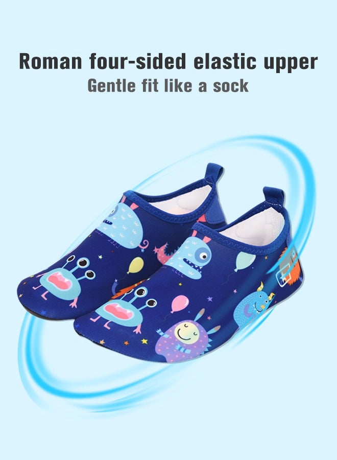 GROIC 1 Pair Water Shoes Barefoot Beach Pool Shoes Quick-Dry Aqua Socks Slip-on for Kids, Lightweight Non-Slip Water Sport, Beach Swim Walking Exercise Shoes for Boys Girls  - Image 3