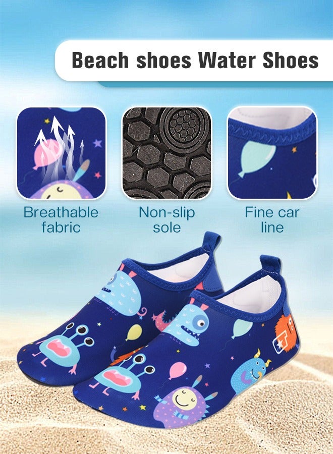 GROIC 1 Pair Water Shoes Barefoot Beach Pool Shoes Quick-Dry Aqua Socks Slip-on for Kids, Lightweight Non-Slip Water Sport, Beach Swim Walking Exercise Shoes for Boys Girls  - Image 2