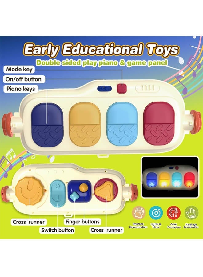 2 In 1 Baby Gym Play Mats,Baby Toys Kick and Play Piano Gym Activity Center For Infants,Baby Walker Fitness Rack - Image 5