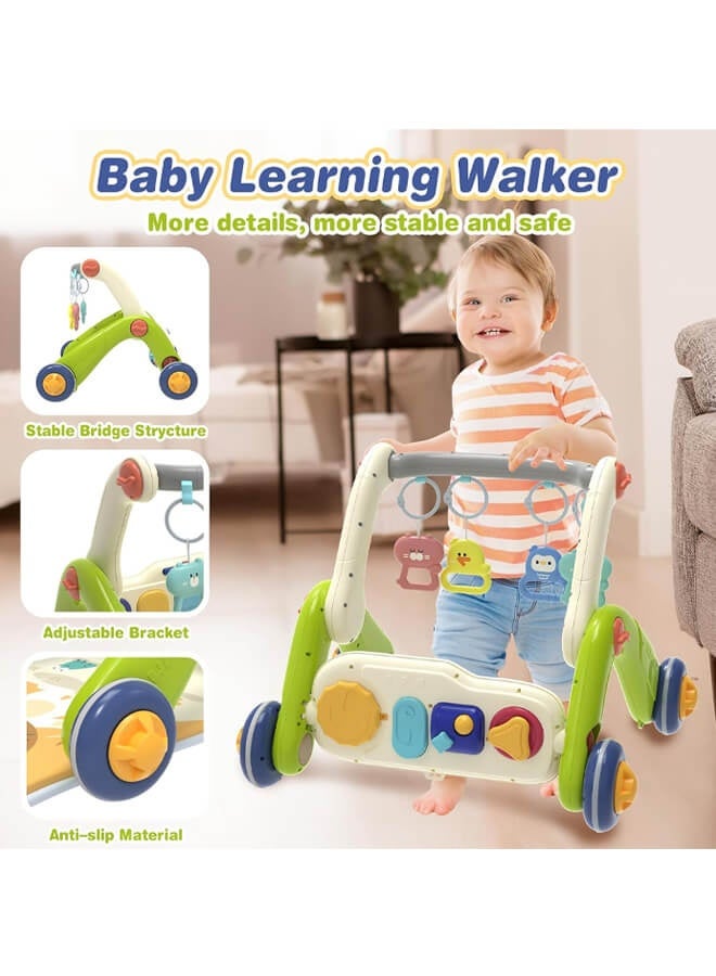 2 In 1 Baby Gym Play Mats,Baby Toys Kick and Play Piano Gym Activity Center For Infants,Baby Walker Fitness Rack - Image 4