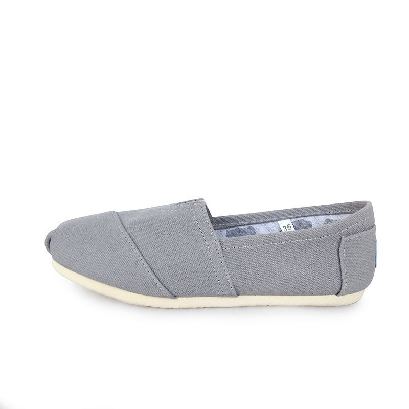 2023 Spring and Summer New Style Simple Linen Shoes Hard-soled Casual Shoes Slip-on Slip-on Slip-on Overshoes Light gray Light gray