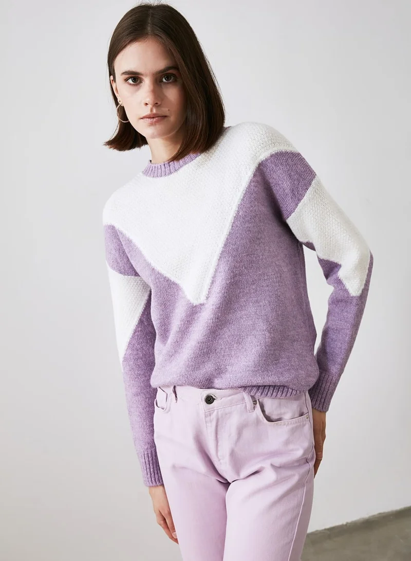 trendyol Colorblock Knitted Sweater