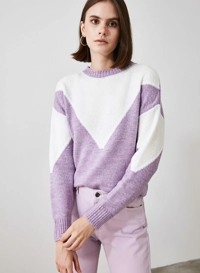 trendyol Colorblock Knitted Sweater