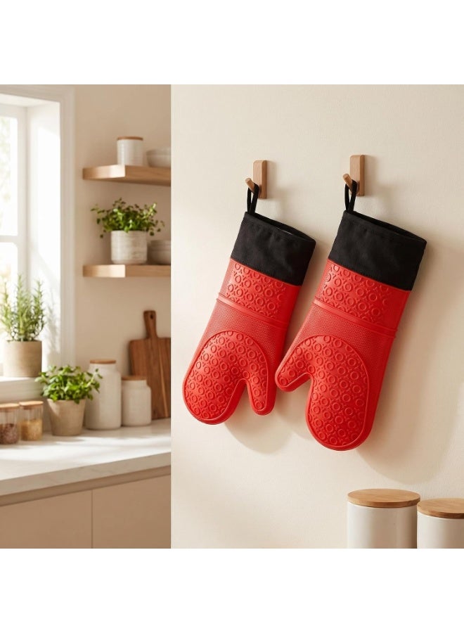 Waterproof Silicone Oven Gloves for Microwave Baking and BBQ Easy Clean 2 Pack - Image 5