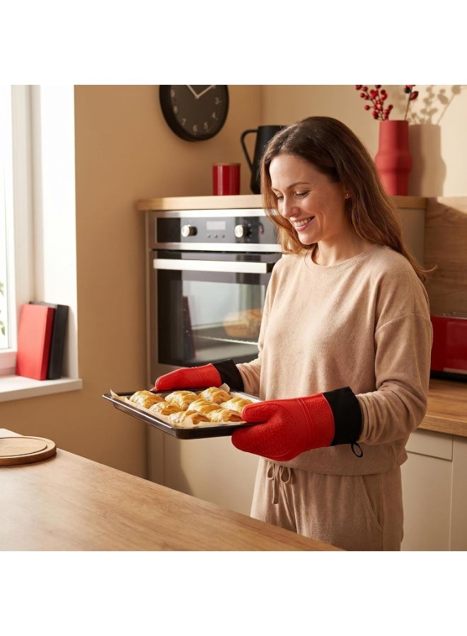 Waterproof Silicone Oven Gloves for Microwave Baking and BBQ Easy Clean 2 Pack - Image 4