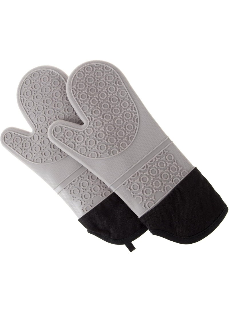 Waterproof Silicone Oven Gloves for Microwave Baking and BBQ Easy Clean 2 Pack - Image 1