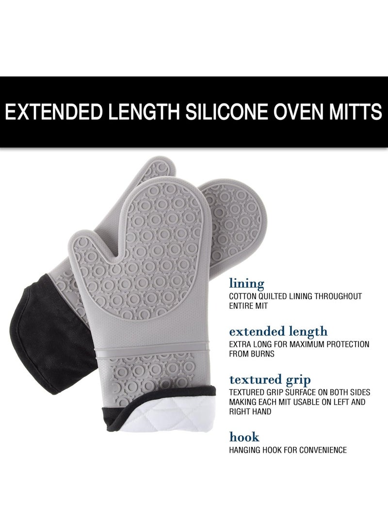 Waterproof Silicone Oven Gloves for Microwave Baking and BBQ Easy Clean 2 Pack - Image 3