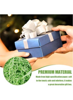 MARKQ Crinkle Cut Shredded Paper Filler for Gift Wrapping Hamper/Basket Filling, Packing Supplies (Green)  - Image 4