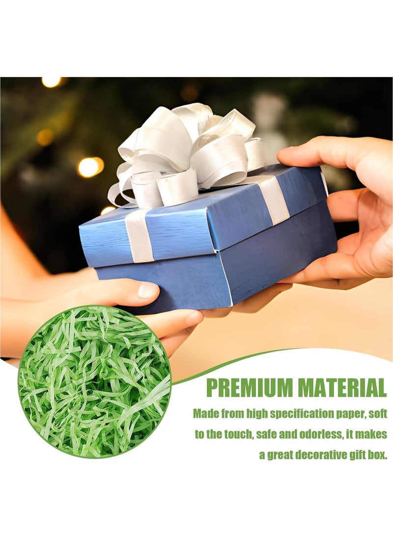 MARKQ Crinkle Cut Shredded Paper Filler for Gift Wrapping Hamper/Basket Filling, Packing Supplies (Green)  - Image 4