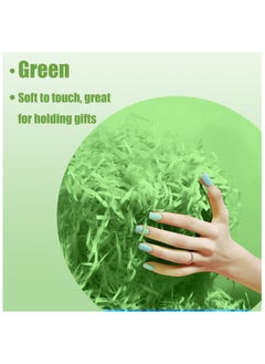 MARKQ Crinkle Cut Shredded Paper Filler for Gift Wrapping Hamper/Basket Filling, Packing Supplies (Green)  - Image 5